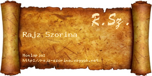 Rajz Szorina névjegykártya